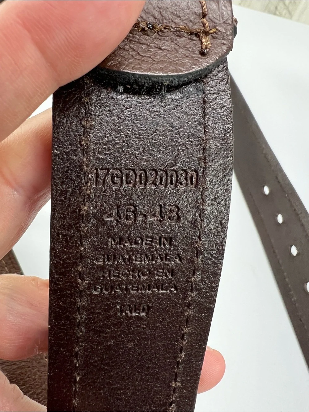Dickies Brown Leather Mens Belt 46-48